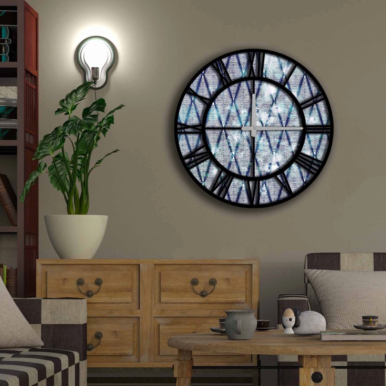 Ceas de perete, 5050MS-064, ø50 cm, Multicolor - imagine 3